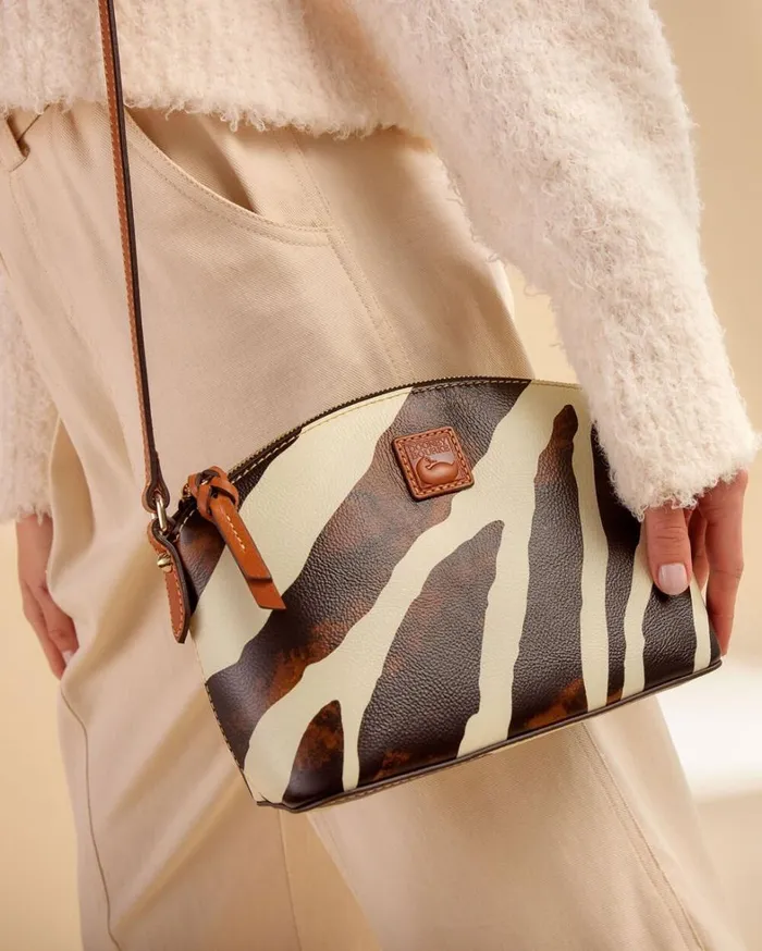 Zebra Leather Suki Crossbody Zebra Women Dooney and Bourke Crossbodies Zebra Leather Suki Crossbody Zebra Women Dooney and Bourke Crossbodies