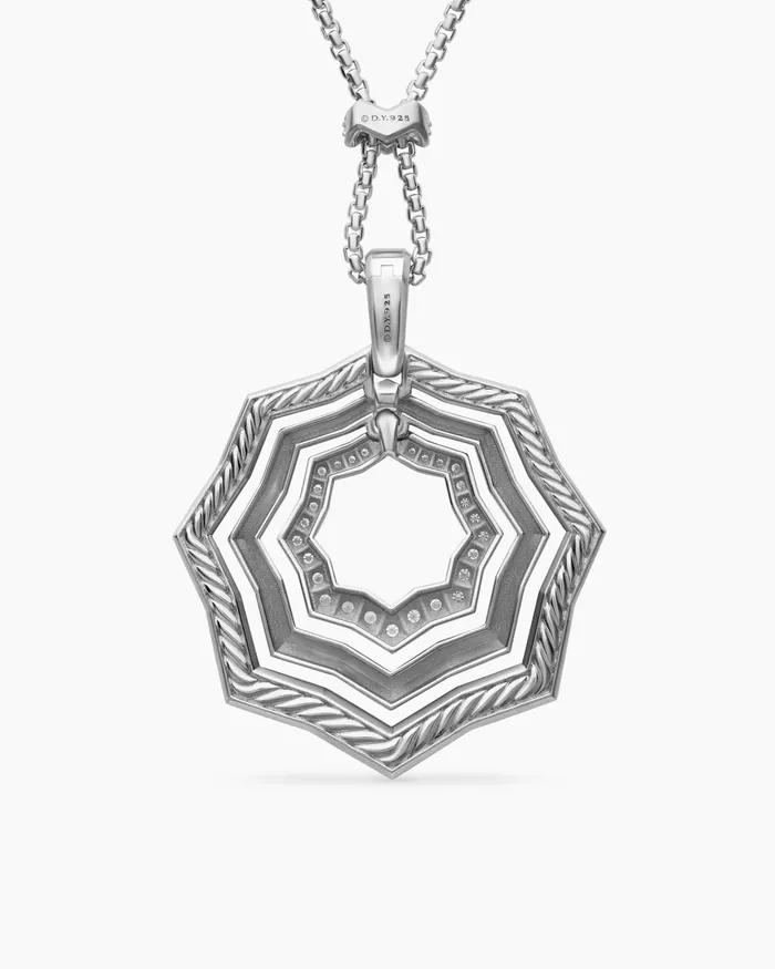 Zig Zag Stax Pendant Necklace In Sterling Silver With Diamonds 38mm Women David Yurman Pendant Zig Zag Stax Pendant Necklace In Sterling Silver With Diamonds 38mm Women David Yurman Pendant